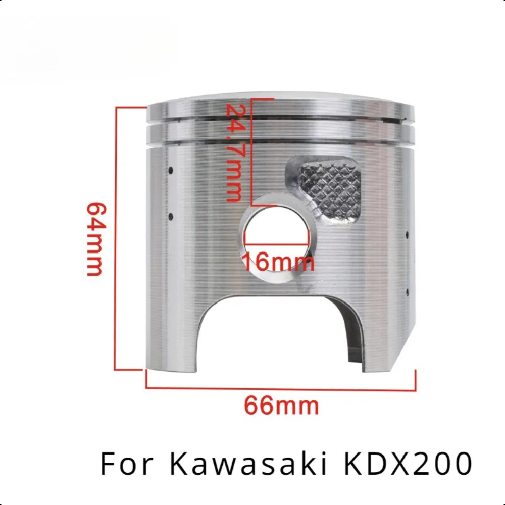 200cc STD  66mm 66.25mm 66.5mm 66.75mm 67mm  Motorcycle Piston and Ring Kit For Kawasaki KDX200 KDX 200