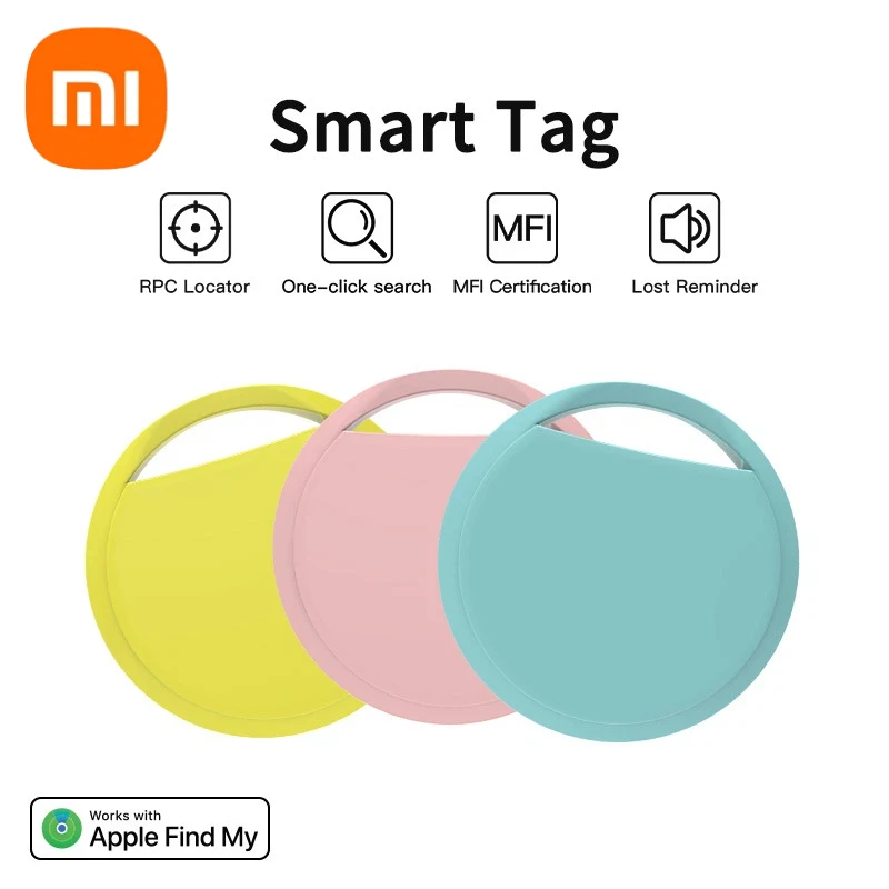 Xiaomi Bluetooth GPS Tracker for Apple Find My Anti-Lose Reminder Sound Alarm Smart Tag Key Finder Dog Wallet Luggage Locator