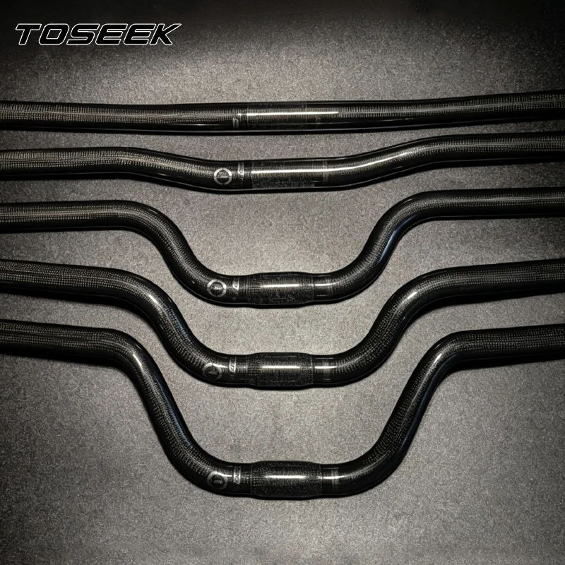 Manillar de Bicicleta TOSEEK de 25.4mm, Plegable/BMX/Montaña, de Fibra de Carbono, 560mm, Piezas para Ciclismo