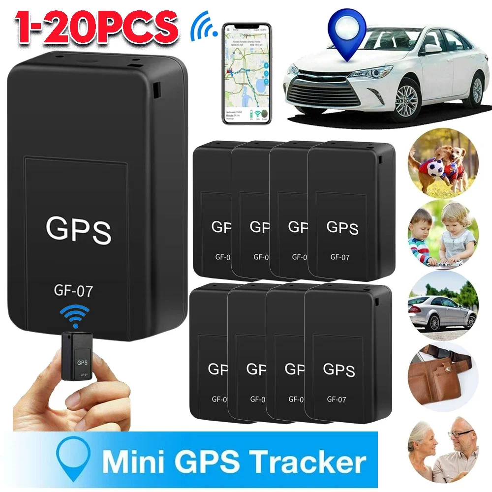 1-20pcs Mini GF 07 GPS Car Tracker Real Time Tracking Anti Theft Anti Lost Locator Strong Magnetic Mount SIM Message Positioner