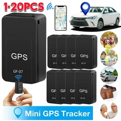 1-20pcs Mini GF 07 GPS Car Tracker Real Time Tracking Anti Theft Anti Lost Locator Strong Magnetic Mount SIM Message Positioner