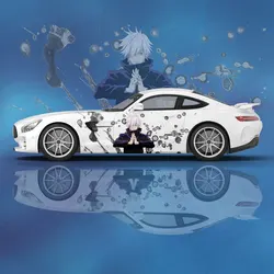 Satoru Gojo anime Car stickers ita car tuning racing vinyl decal wrap side graphics car door sticker side decal sticker