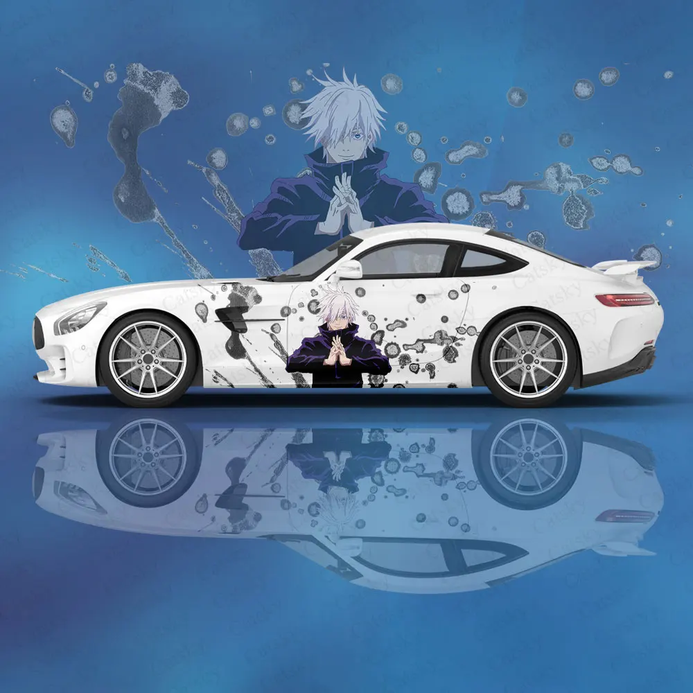 Satoru Gojo anime Naklejki samochodowe ita tuning samochodowy wyścigi winylowa naklejka boczna grafika naklejka na drzwi samochodu naklejka boczna naklejka