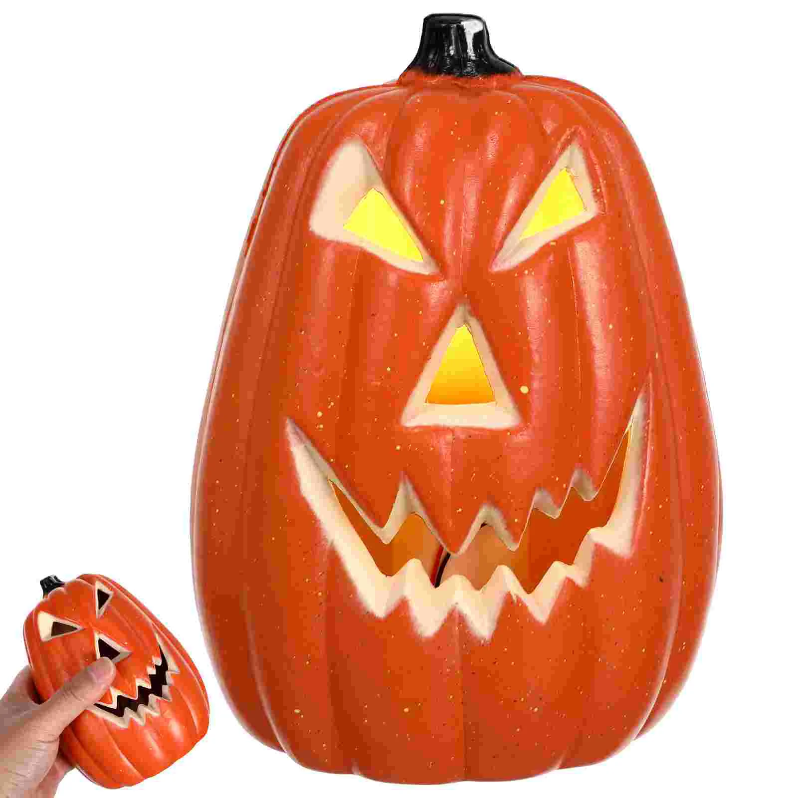 LED Jack-o-lantern Halloween Pumpkin Lamp Light up Pumpkins Lighted Decor Hollow Out