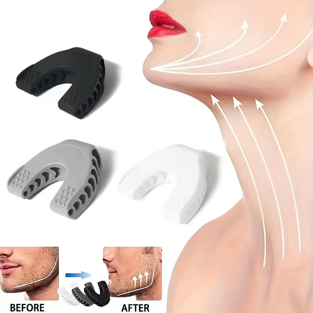 U Shape Jaw Exerciser New Facial Pop N Go Mouth Jawline Face Fitness Muscle Chew Ball Bite Breaker Training Equipment