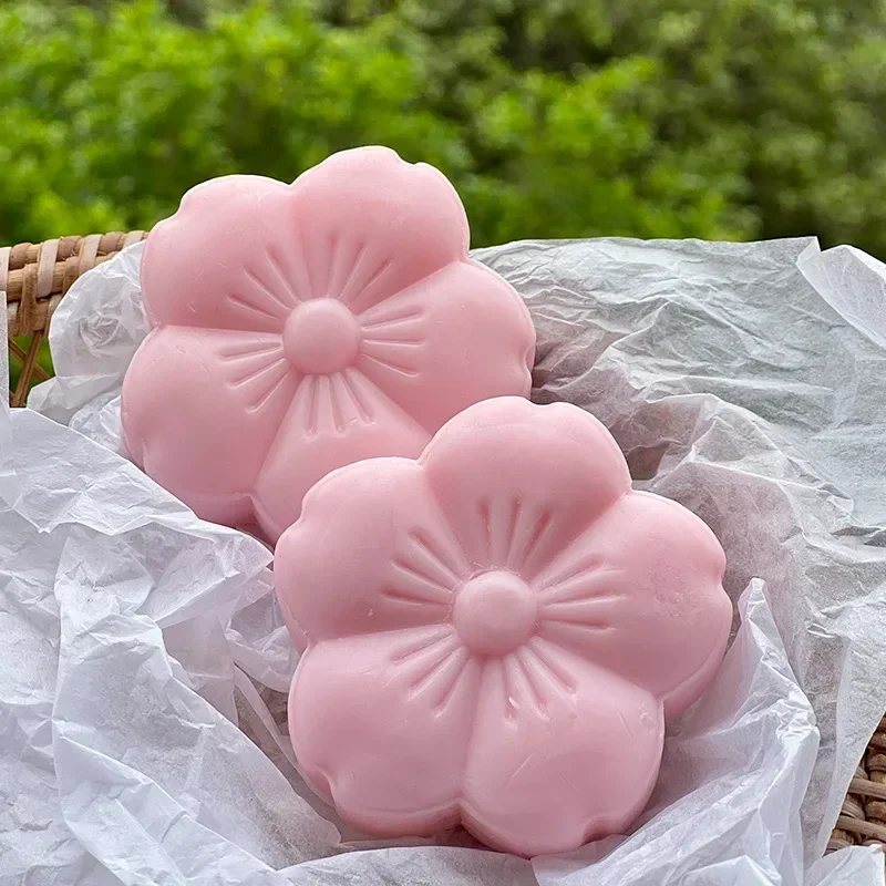 Cherry Blossom Aroma Soap Plant Essential Oil Bath Soap Face Wash Makeup Remover Body Fragrance Long-lasting Handmade Soap New