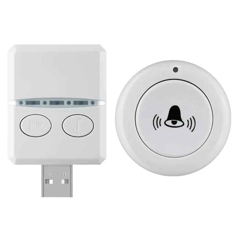 Wireless Doorbell 433Mhz 150M 30 Music USB Door Bell Receiver Single Remote Control For Emergency Call Out Home School