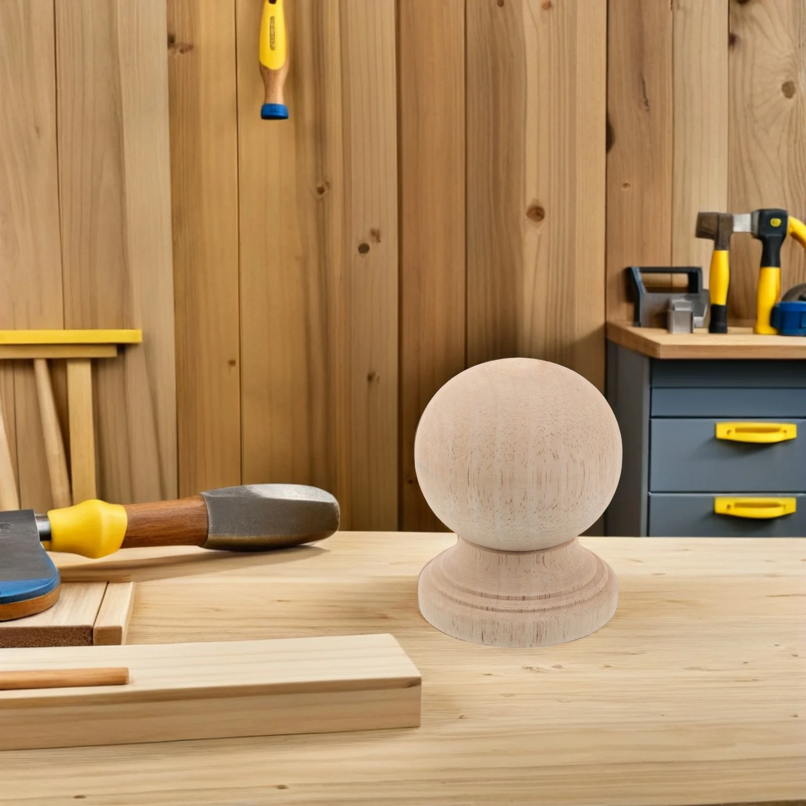 

Unfinished Wood Post Cap Rustic Lamp Finial Bed Post Vintage Topper Stair Railings Decoration Wooden Lamp Shade Finial