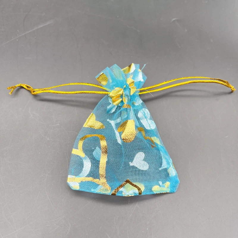 Jewelry Storage Packaging 1000pcs Heart Gift Bag for Christmas Gift Bags Transparent Jewelry Bag Organza Bags Drawstring Sachet