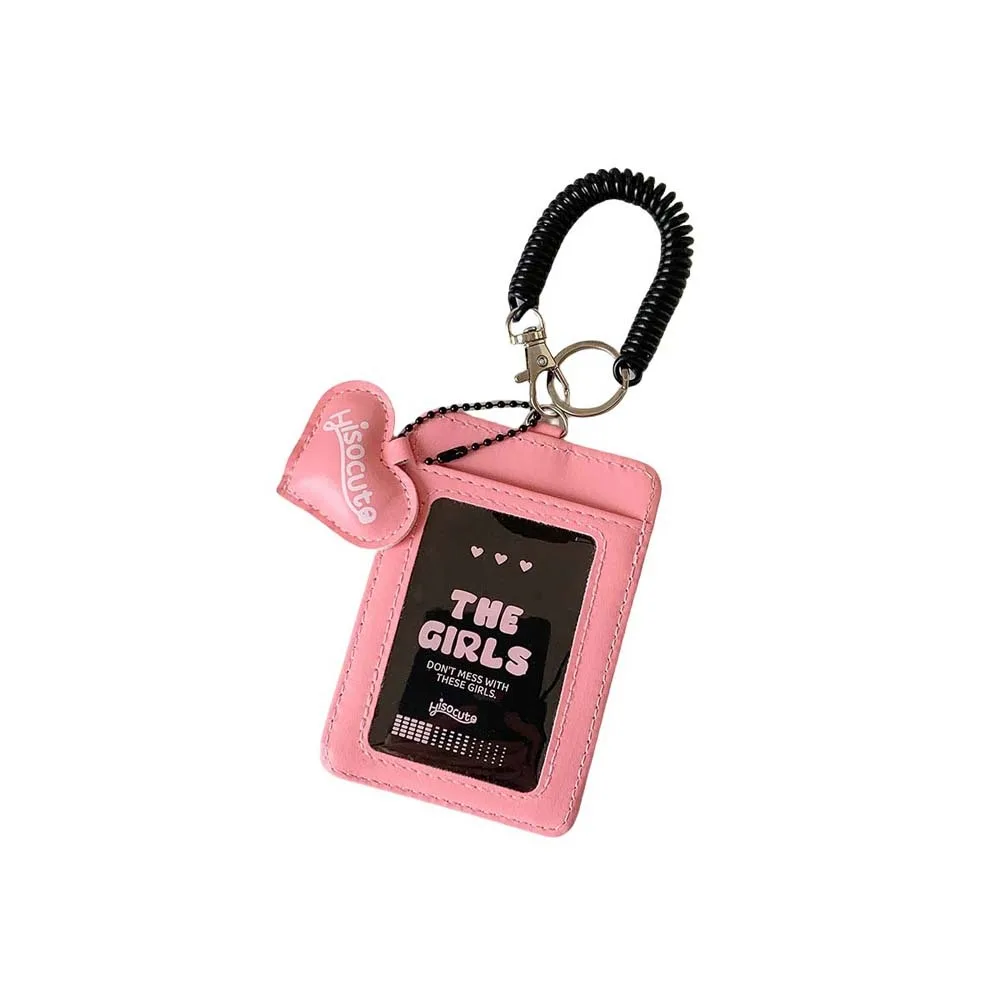 

With Keychain Korean Style Card Holder Card Case Bungee Cord Student Card Cover Multi-card Candy Color ID Card Holders