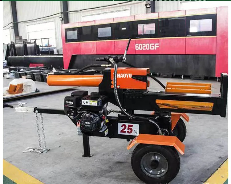 18T 25t high-power electro-hydraulic wood log splitter chopping machine splitting machine with  engine