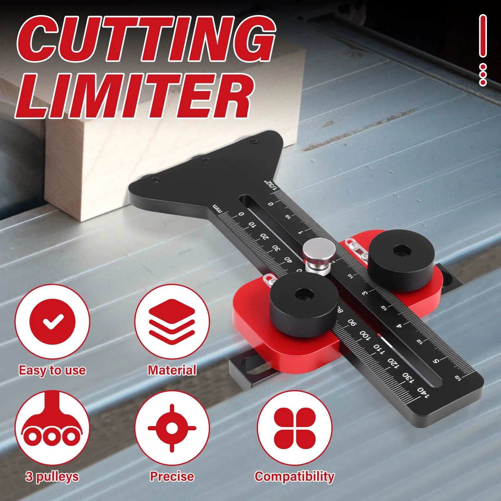 3 Prowadnice do cięcia cienkich pasków na pilce stołowej, szybki i bezpieczny prowadnik do precyzyjnego cięcia wąskich pasków, narzędzia do obróbki drewna