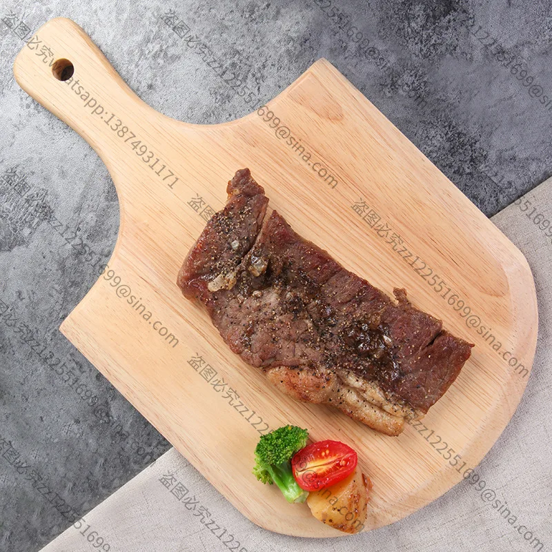 Suitable for Japanese Baking Tools Solid Wood Pizza Plate Western Food Plate Odor Free Round Wood Pizza Pan Baking Board