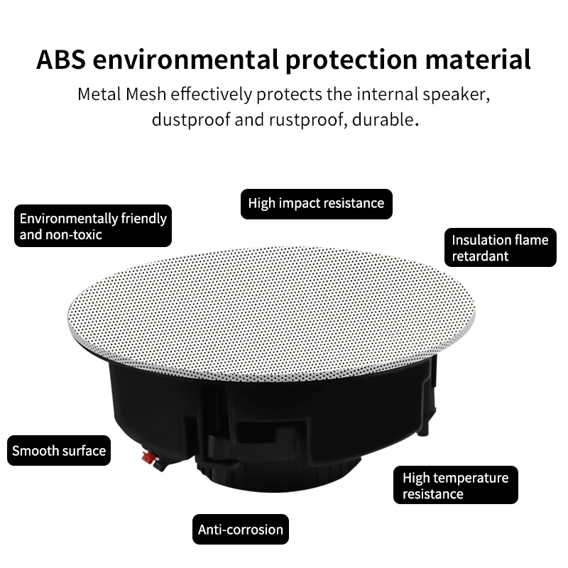 5.25 Coaxial High Fidelity Subwoofer Passive Full Range Ceiling Speaker Intelligent Home Background Music Theater Sound System
