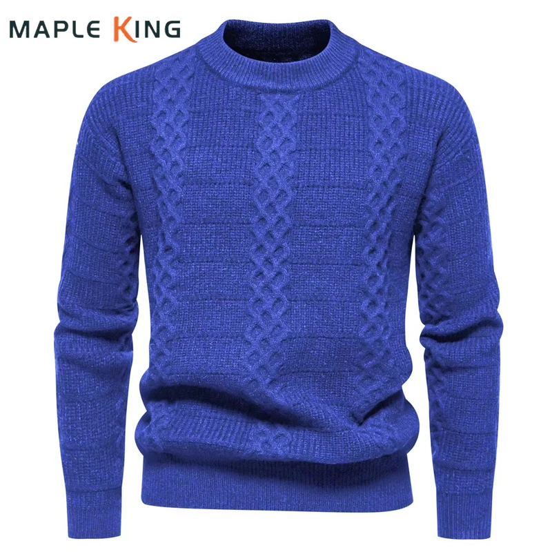 Couple Christmas Knitted Sweater Mens Pullover Luxus Herren 2024 Vintage Warm Jacquard Sweaters Coats Mens Clothing Pull Homme