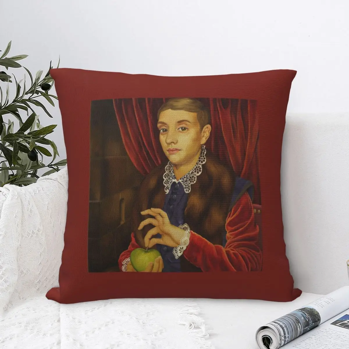 Boy With Apple Square Pillow Case Movie The Grand Budapest Hotel Wes Anderson Minimalist Cushion Covers Decor Pillowcase