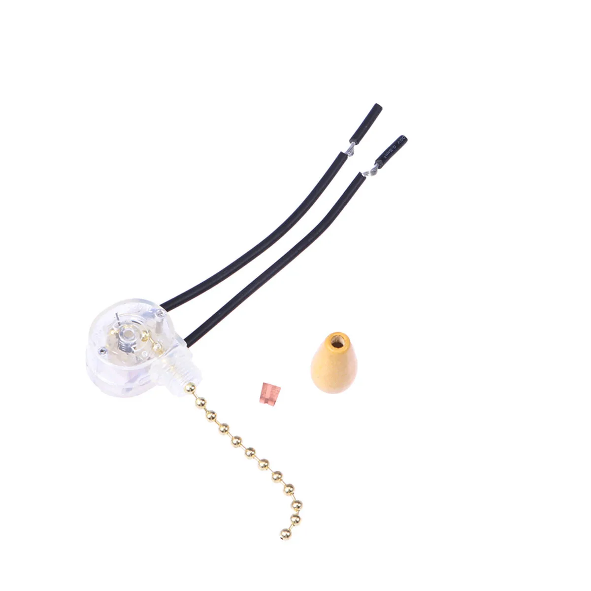 

Chain Switch 3A 220V-250V On/ For Ceiling Fan Light Lamp Replacement Wood Golden Finish Pull Cord Light Switch