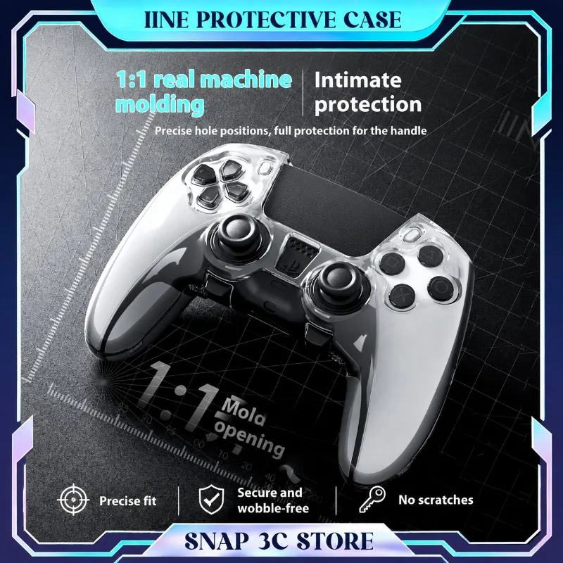 IINE Protective Case DualSense Edge Elite Gaming Controller Crystal Hard Case PS5 Gaming Console Accessories