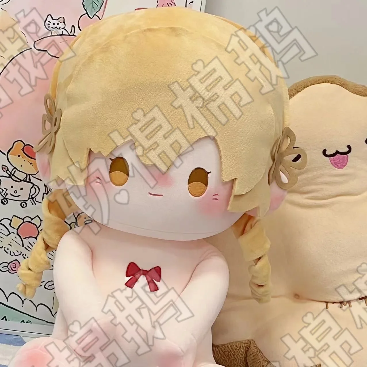 Anime Role Tomoe Mami Kawaii Girl Cotton Doll Body Change Clothes Sitting Position Figures Soft Plushies Toy Cosplay Gift