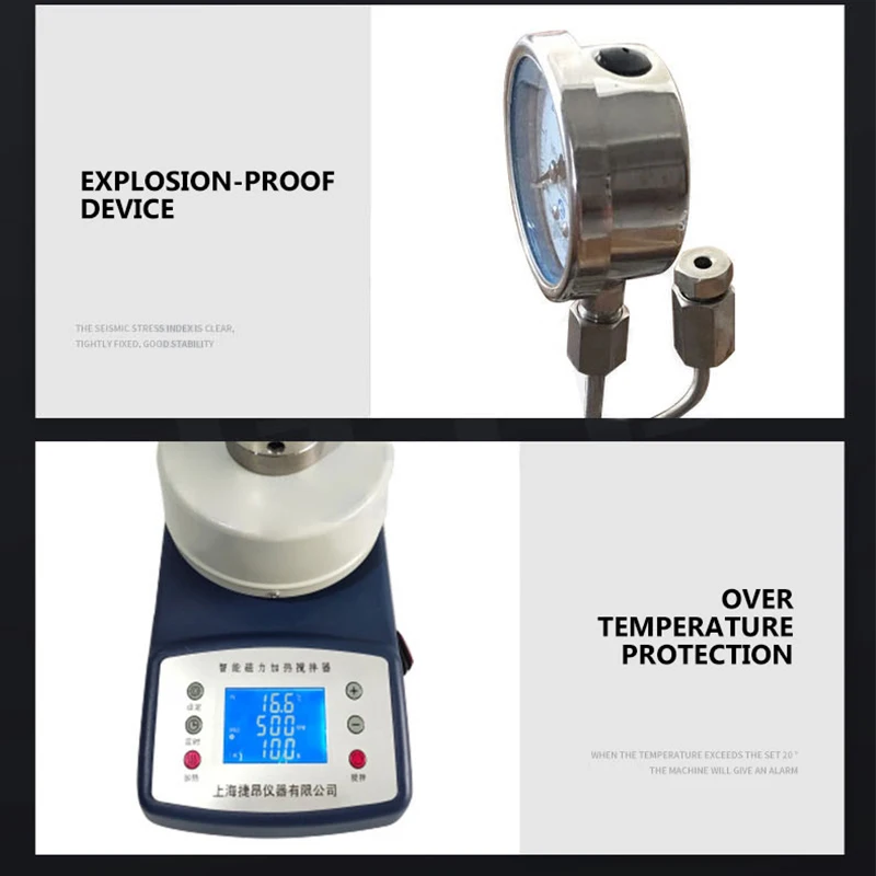 100ml Hydrothermal Synthesis Autoclave Reactor Tabletop HighTemperature and High Pressure Stainless Steel Reaction Kettle