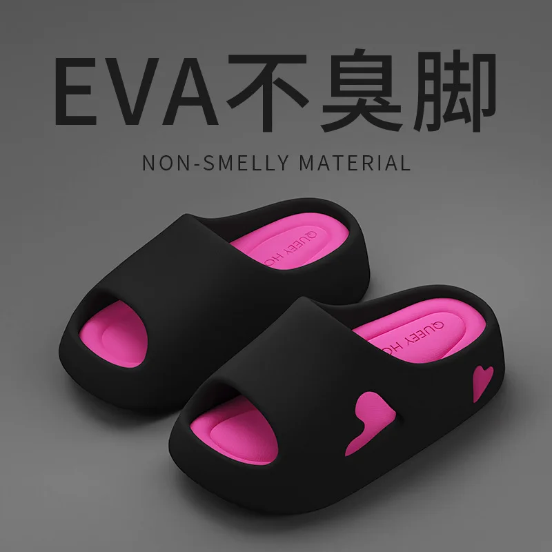 2024 Fashion Women\'s Home Slippers Sandals Beach Slides Solid Color Non-slip Thick Shower Shoes for Summer Slippers