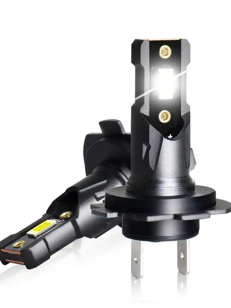 2 Stück extrem leistungsstarke 1:1 Halogen-Größe auf LED-Scheinwerferlampen H7 6000 K 12 V Plug-and-Play für Auto-Scheinwerferlampen