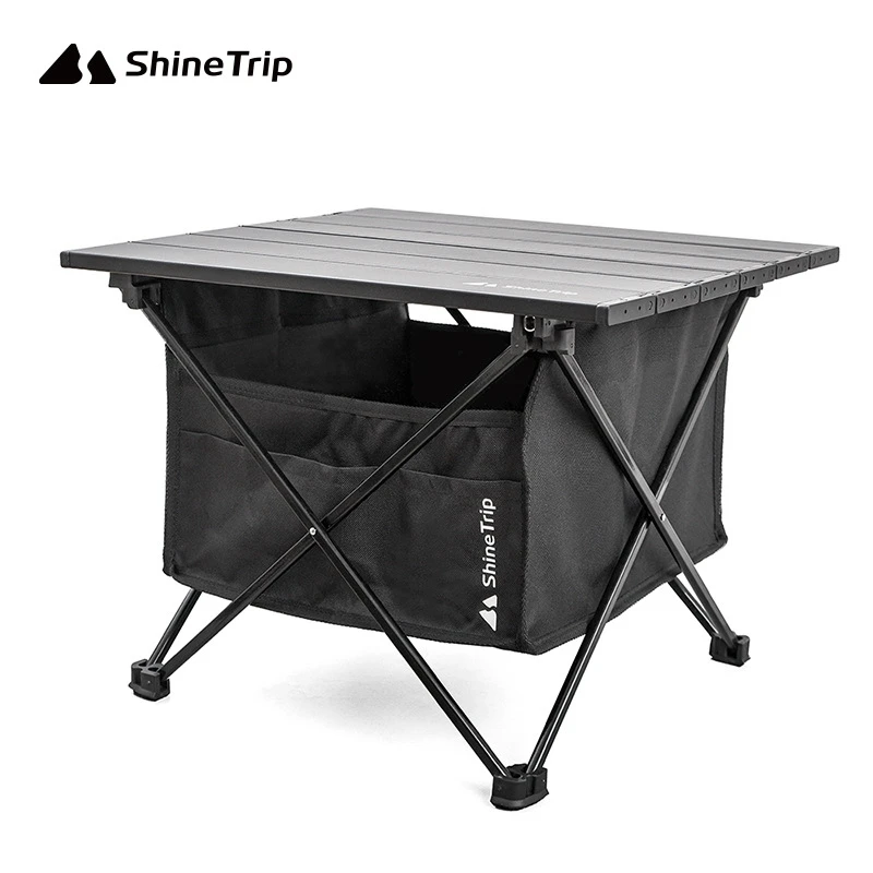 Shine Trip Outdoor Camping Folding Table Storage Bag Portable Exquisite Self-Driving Picnic Table Stall Barbecue Foldable Table