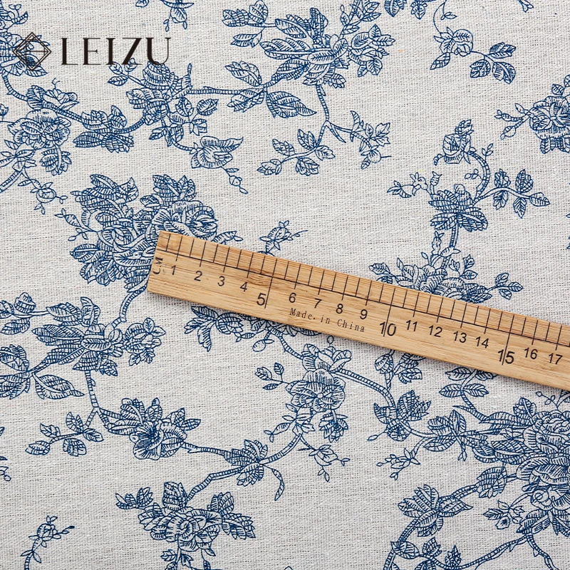 0.5/1/2 Yard Pamuk Keten Mavi  - Linen Fabric Natural incelemesi ve fiyatı
