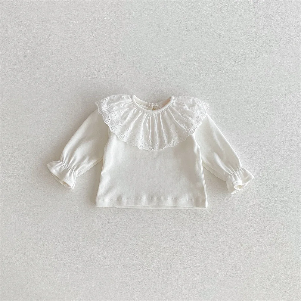 0-24m Baby Mädchen Rüschen Spitze Hemd Langarm Blusen Säugling Baby Tops Kinder Shirts Kleinkind Mädchen Kleidung für Frühling Herbst – Detail 9