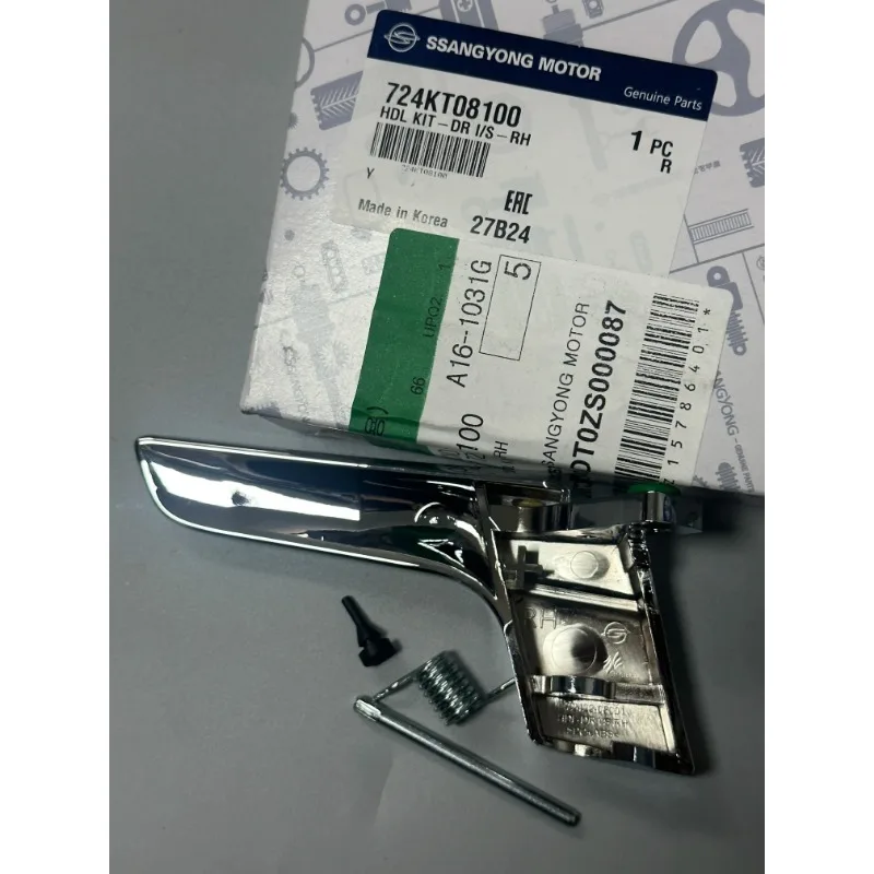 Genuine  Front Rear Inner Door Handle Chrome Catch KIT LH 724KT08000 RH 724KT08100 For Ssangyong Rexton