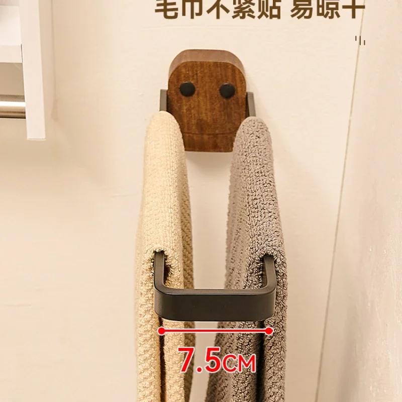 

Bathroom Towel Rack Punch-Free Wall-Mounted Washstand Toilet Bathroom Towel Drying Rod Minimalist Foldable