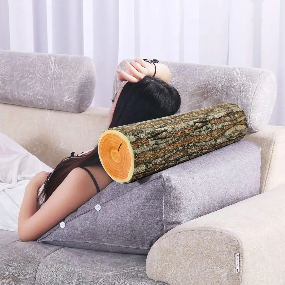 Cute Artificial Wood Pile Pillow Adorable Wooden Stake Pillow Wear-resistant Stuffed Wooden Stake Pillow  Sleeping