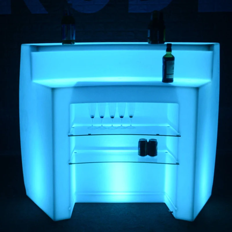 LED Illuminated Bar Counter Outdoor Bar Furniture