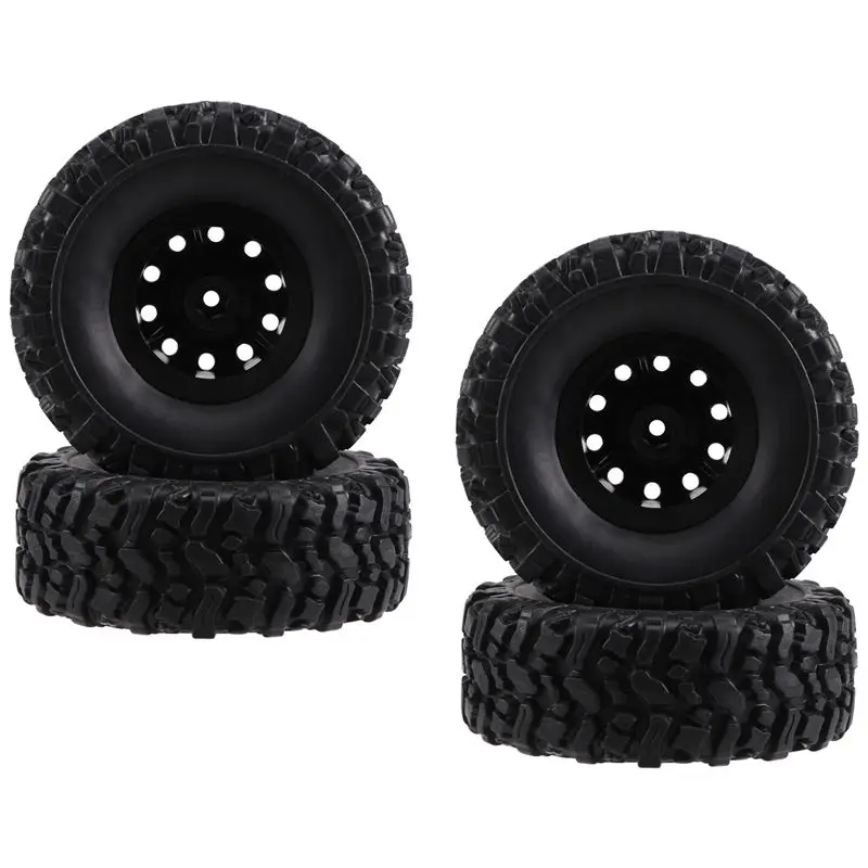 4Pcs 65Mm Tire Tyres Wheel For MN D90 D99S MN-90 MN91 MN98 MN99S WPL C14 C24 C24-1 C34 B14 B24 B36 RC Car Upgrade Parts
