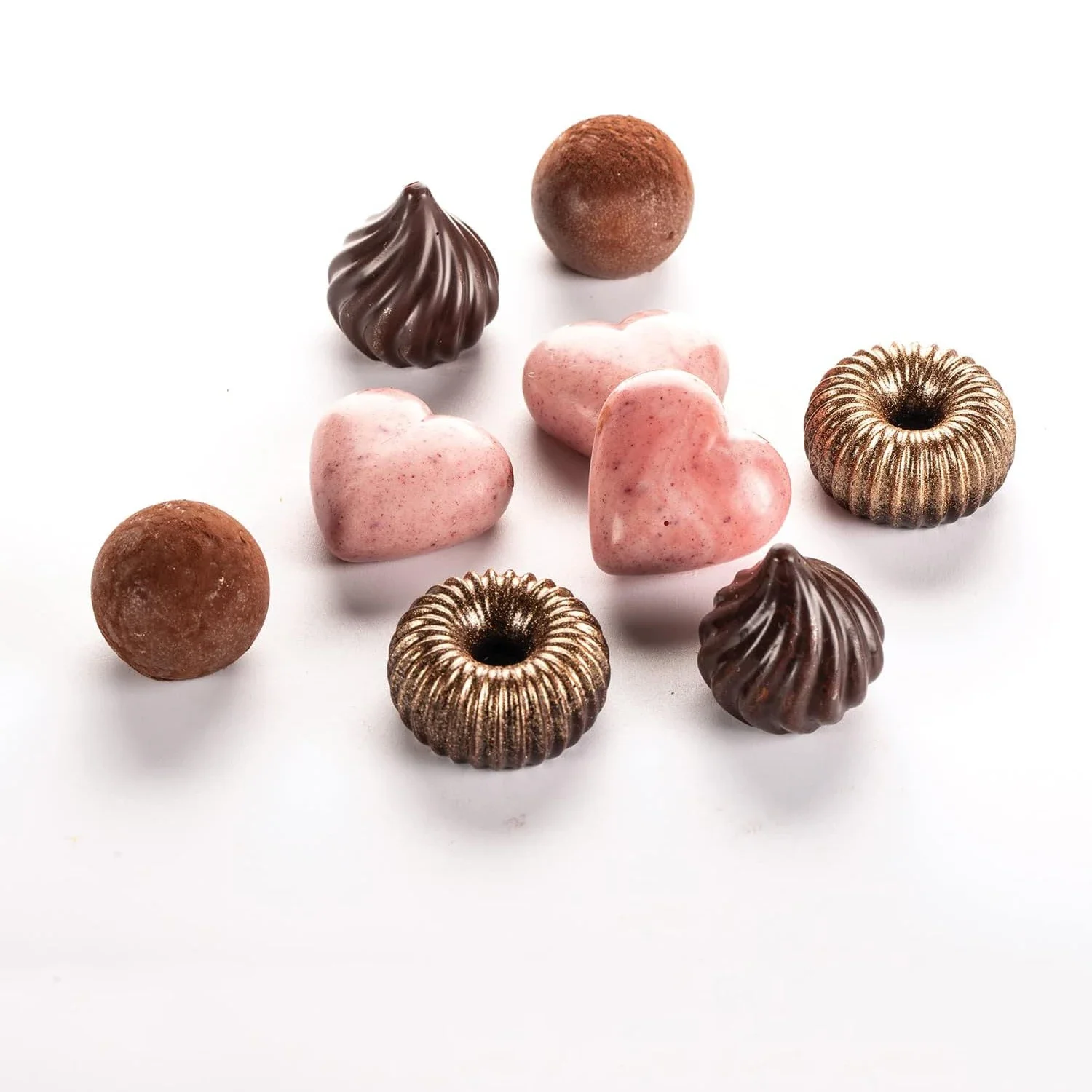 Silicone Flame Shaped Chocolate Praline Mould Non Stick Baking Mold Madeleine Candy Jelly Ice Cubes Cake Sweets Decoration