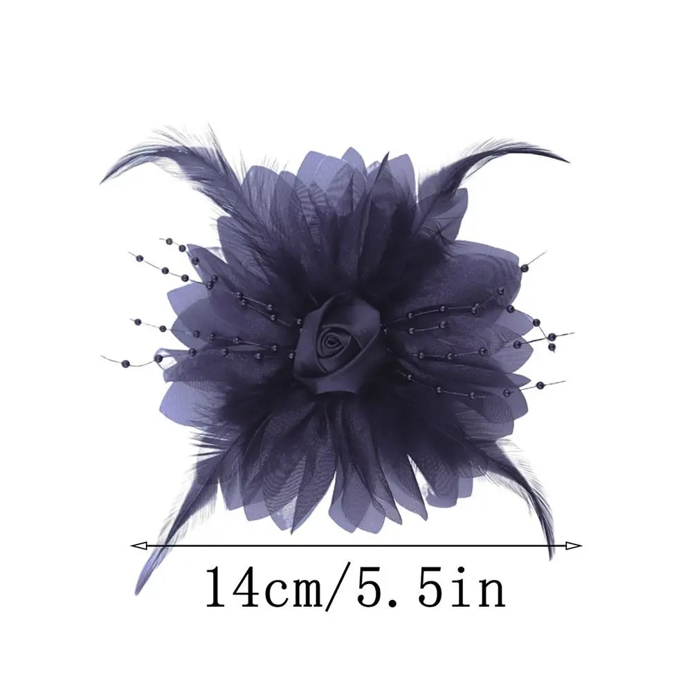 Тканевые аксессуары ручной работы большая брошь в форме цветка ювелирные изделия значки аксессуары однотонный корсаж декор для свадебной вечеринки