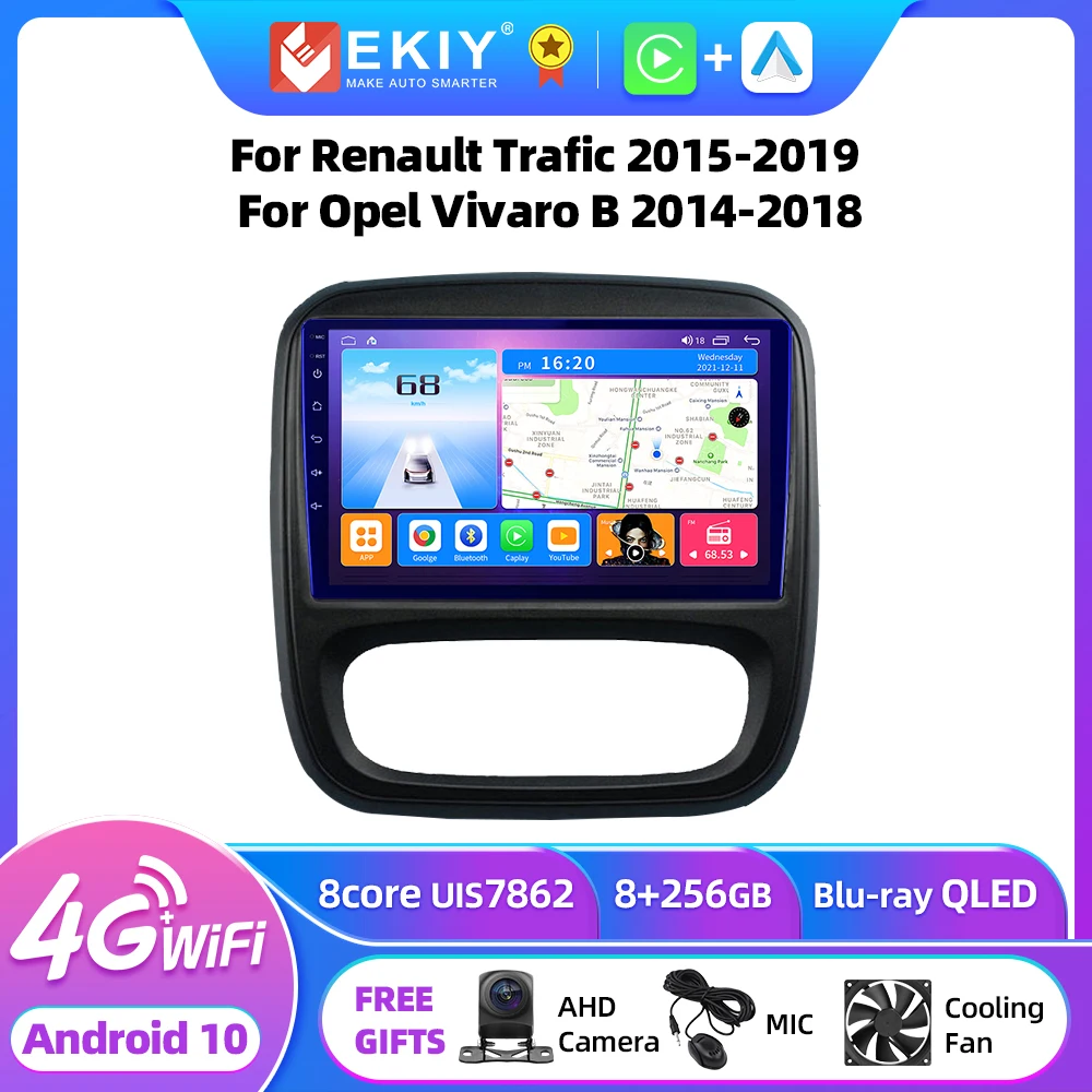 

EKIY T7 QLED Android Car Radio For Renault Trafic 2015-2019 For Opel Vivaro B 2014-2018 Multimedia Player Carplay Navi No 2din