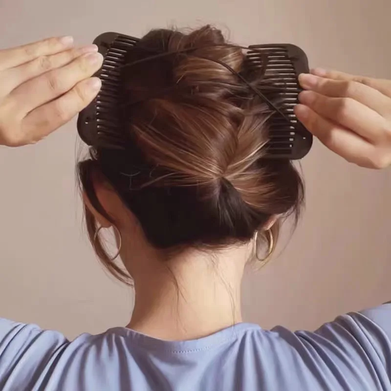 مشط سحري مرن على الوجهين، إكسسوارات شعر متعددة الوظائف، سهل إنشاء أسلوب شعر ملتوي، مناسب للاستخدام اليومي،