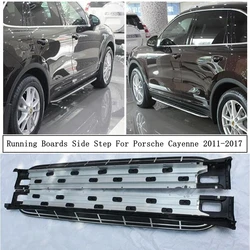 Running Boards Side Step Bar Pedals For Porsche Cayenne 958 2011-2017 High Quality Original Factory Model Refits Nerf Bars