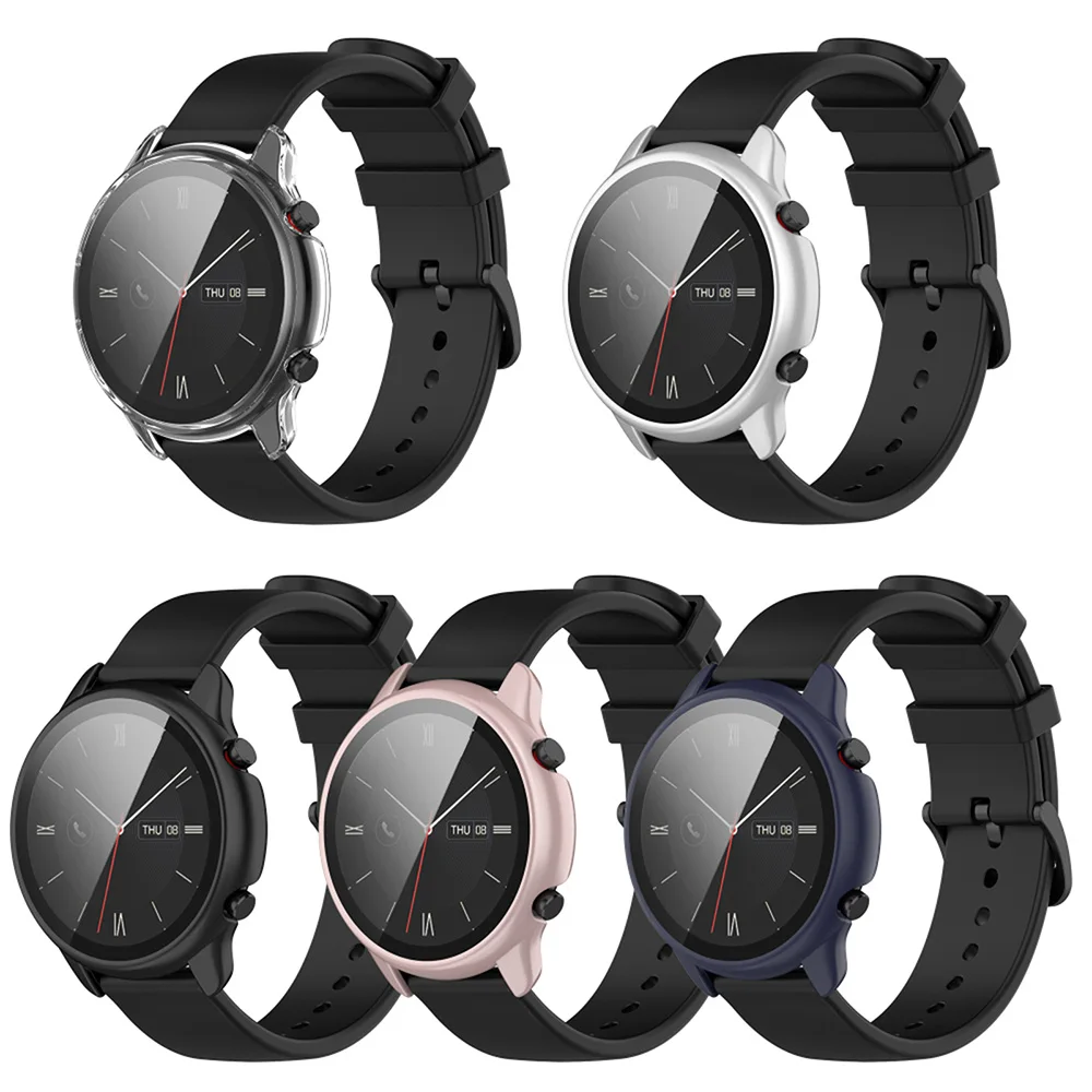 Anti-fall Protective Case + Tempered Glass Screen Protectors For Huami Amazfit GTR2 eSIM sport new Shell for Amazfit GTR 2 eSIM