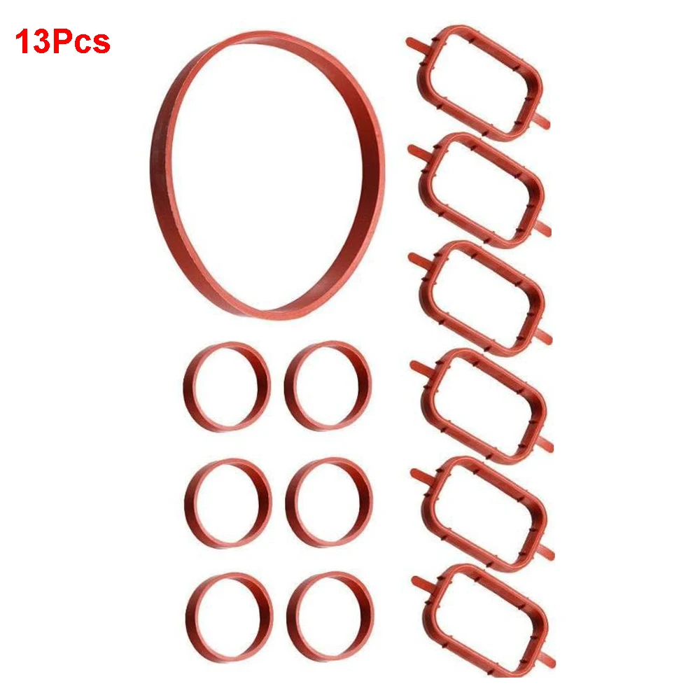 13/14x Rubber Intake Inlet Manifold Seal Gasket Repair Kit For Bmw E87 E46 E90 E91 E92 E93 E39 E60 M57 11612246949 13547792098