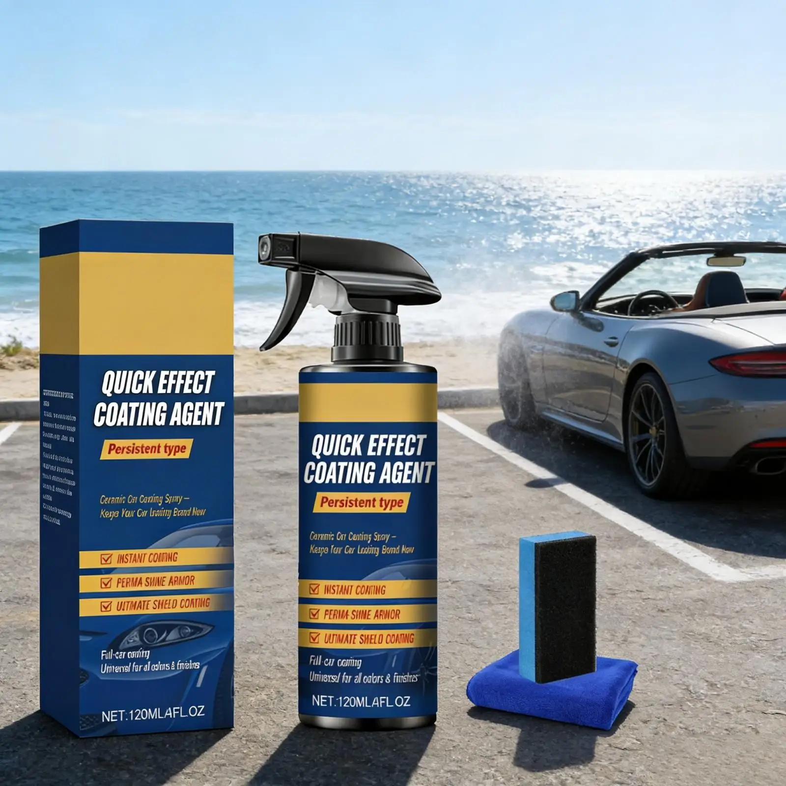Auto Nano-Keramikbeschichtung Langanhaltender Hydrophober Hochglanz-Lackschutz Schnellwirkende Beschichtungsmittel Wachs-Politur-Spray