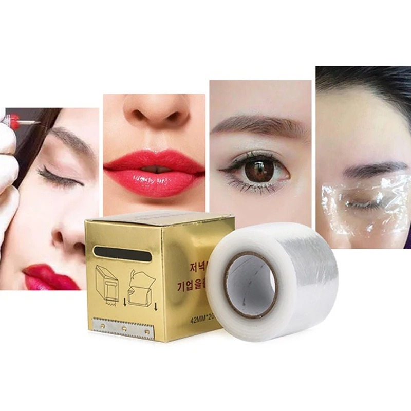 

Tattoo Film Wrap Clear Cover Microbading Plastic Preservative 42mm*200mm Disposable Eyebrow Lips Transparent PMU Supplies 1pcs