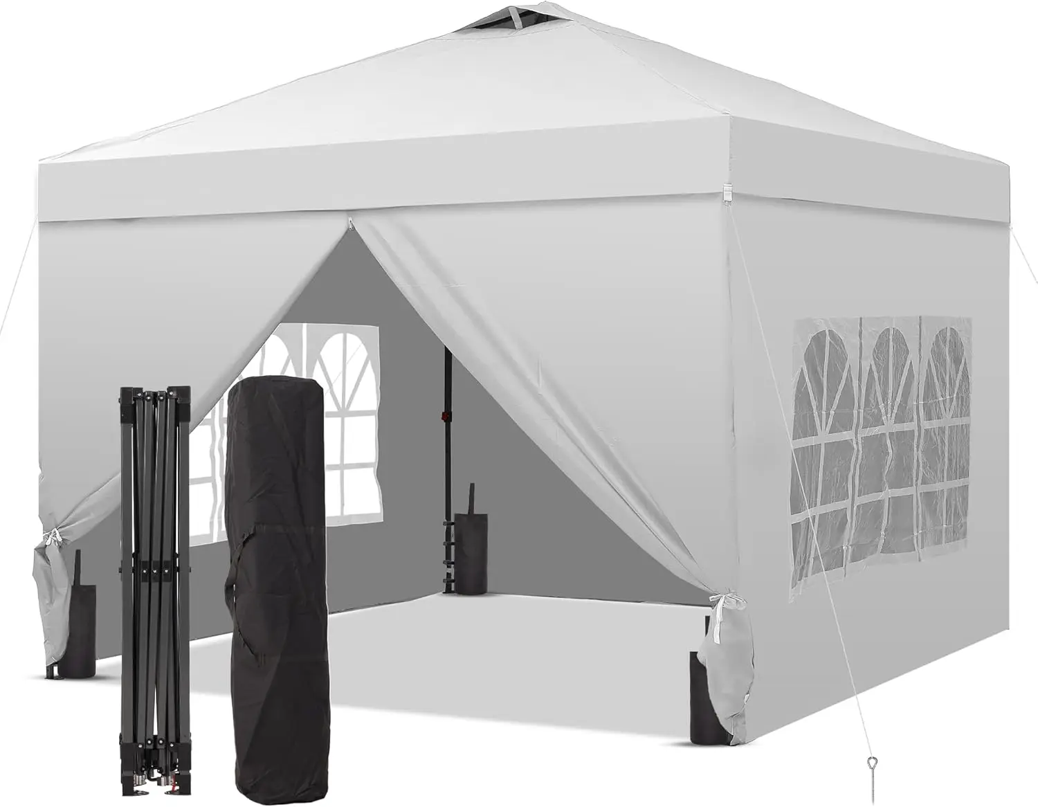 

10x10 Pop Up Canopy Tent with 4 Sidewalls, Easy One-Push Setup, UV & Waterproof for Outdoor Events & Camping