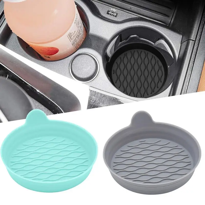 Car Cup Coaster Non-Slip Cup Holder Liner Insert Car Cup Coasters Car Interior Accessories Flexible Car Coasters For Automotive