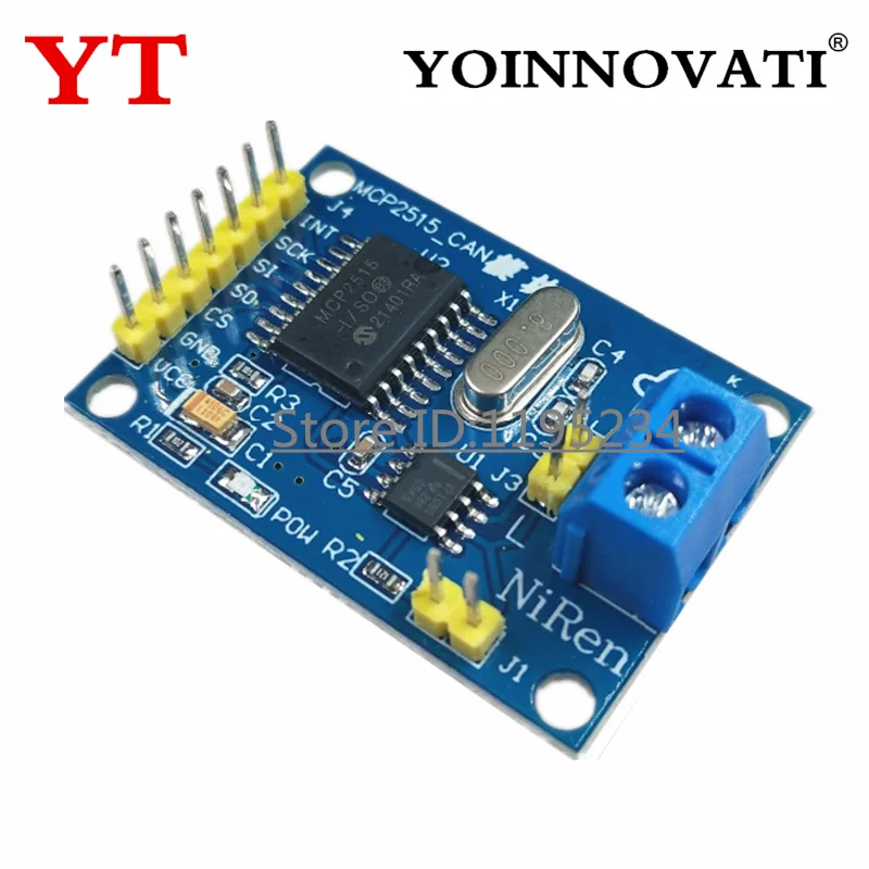 1pcs MCP2515 CAN Bus Module TJA1050 receiver SPI Diy Kit MCU ARM controller