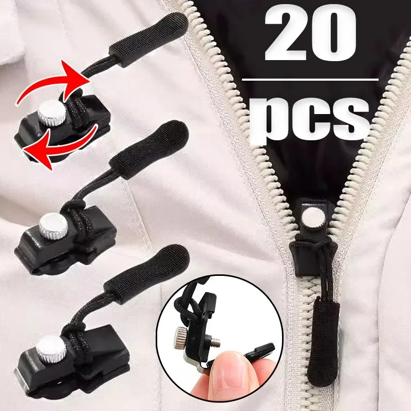 Cabeça removível do zíper do metal, Alloy Zipper Lock sem ferramentas destacáveis, sem costura necessária, resistente Zip Fastener, peças de saco universal