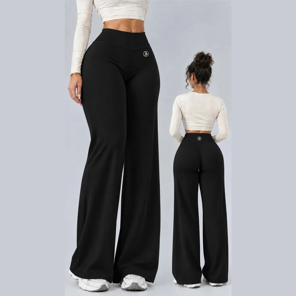 Allure The Brand High Waist Straight-Leg Pants Ultra Soft Butter Fabric Women's High Elastic Yoga Pants Running Sport Trousers