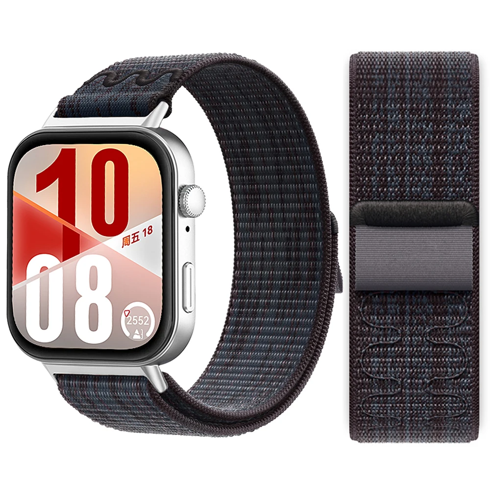 Huawei Watch Fit 4 Pro/Fit 4/Fit 3用 メンズ ナイロンバンド 通気性ストラップ HuaweiWatch Fit 4 Fit 3 レジャーブレスレット アクセサリー