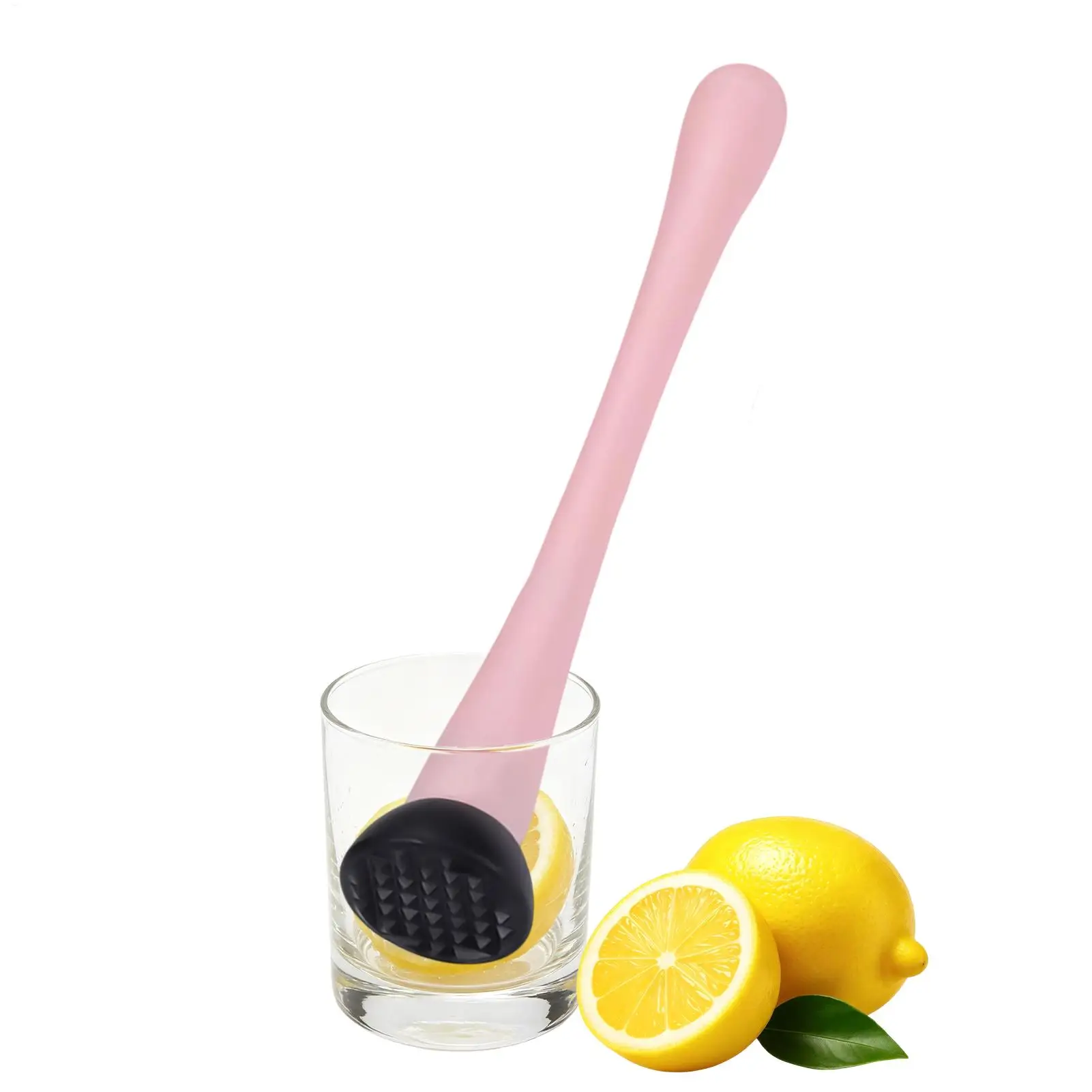 Cocktail Muddler with Long Handle Lightweight Fruit Smasher Bartender Tool for Drinks, Alcohol Juice Ice, Home Bar Party Kitchen